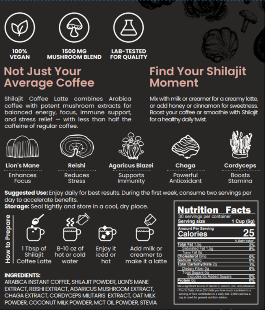 Mushroom Coffee - 30 servings - 6oz