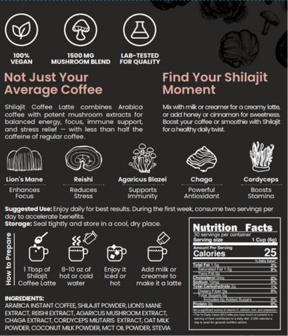 Mushroom Coffee - 30 servings - 6oz